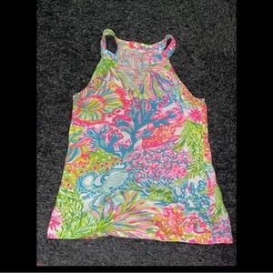 Lilly Pulitzer Arya Tank Top Size Small Lovers Coral